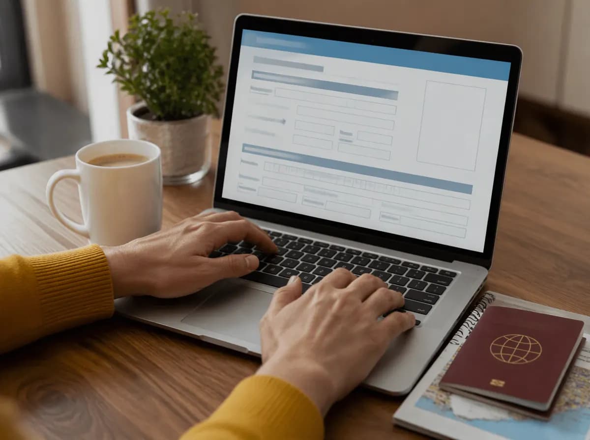 Applying online for an Indian e-Visa before a wildlife safari trip