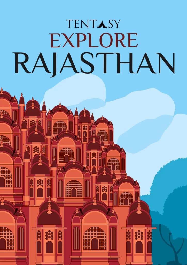Tentasy Explore Rajasthan brochure cover for the Ranthambore and Jaipur trip